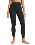 CRZ YOGA Womens Butter Luxe Yoga Leggings 25 Inches - Super High Waisted - Buttery Soft Workout Leggings Yoga Pants, Black, X-Large