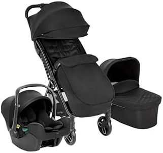 Graco - MYAVO™ TRIO - Passeggino leggero con chiusura veloce (0-22 kg), seggiolino auto per neonati (da 40 a 75 cm), navicella (mx. 9 kg); colore Midnight