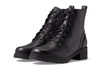 Cole Haan Women's Camea Waterproof Combat Boot, Black Waterproof Leather, 6-B US