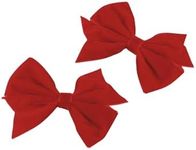 SHENHE Girl's 2 Pcs Velvet Hair Bow Clips Cute Alligator Hair Clips Accessories Light Red