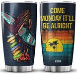 MYMISOR Surfing Tumbler Stainless Steel 20oz Retro 60s Summer Beach Lover Gifts For Women Water Sport Surfboard Mug Gift For Surfers Vintage Insulated Coffee Tumblers Surfing Lover