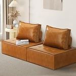 Oikiture 2pcs Pu Leather Sofa Couch