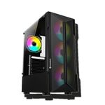 KRYNORCXY Gaming Computer Desktop PC, Core i7 860 CPU, SSD, GT 730 GB Dedicated Graphics, HDMI, VGA, Ethernet, RGB Cabinet Black, Windows 10 Pro, WiFi (16GB RAM, 256GB SSD/1TB HDD)