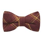 King & Priory Heritage Warm Red Check Bow Tie