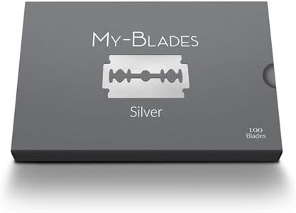 My-Blades - Silver - Lot de 100 lames de rasoir à double tranchant en acier trempé allemand pour rasoir de sûreté