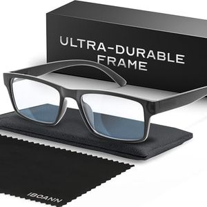 IBOANN Men blue light glasses, 20+ $ range Blue light glasses Dark Grey 1.25