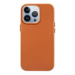 MVYNO Sophisticated Leather case for iPhone 15 Pro Mag Safe Cover - Luxury Back case (PU Leather, case Compatible for iPhone 15 Pro, Berry Orange)