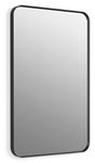 Kohler Essential Rectangle Decorative Mirror for Wall - 22" x 34" Matte Black Frame with Silver Coated Glass - Mirror for Bathroom, Living Room, Bedroom - Premium Metal with Timeless Design 26052-BLL