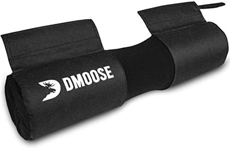 DMoose Barbell Pad, Relief Pressure from Neck, Shoulder, & Provide Lower Back Support, Non-Slip EVA Foam Squat Pad with Safety Straps, Hip Thrust Pad for Squats, Lunges - For Standard & Olympic Bars