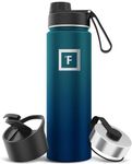 IRON °FLASK Sports Water Bottle - 650 ml, 3 Lids (Spout Lid), Vacuum Insulated Stainless Steel, Double Walled, Thermo Mug, Metal Canteen (Dark Night)