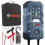 Bosch C70 Battery Charger, 10 Amps with Trickle Function - For 12V/24V Lead-acid, EFB, GEL, AGM and SLI Batteries, Comes with a UK Style Plug