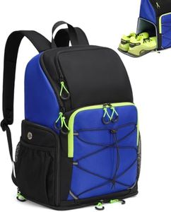 WANDF Swim Bag with Shoe Compartment, Wet Pocket Breathable Gym Backpack