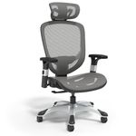 STAPLES FlexFit Hyken Mesh Task Chair - Adjustable with Lumbar, Arm and Head Support, Charcoal Gray