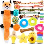 Puppy Toys 21 Pack, Small Dog Chew Toys with Rope Toys for Teething Pet Cute Squeak Toy with Treating Ball for Puppy, Small Dogs