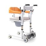 Frezon Four-in-one Multi-Function Patient Chair Transferred Lift Wheelchair lift Chair w/180°Split Seat and Bedpan 440 lb,360°Flexible Steering Lift Chair Transfer Chair