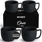 MIAMIO - 450 ml Coffee Mugs/Mug Set of 4 - Ceramic Mug for Coffee, Latte, Cappuccino, and Tea - Oasis Collection