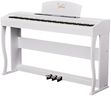 Glarry Digital Piano 88 Weighted Keys, 88 Key Keyboard Fully Weighted for Beginner, Full Size Electric Keyboard Piano with USB/MIDI, Record, LCD, 3 Pedals, Dual Stereo Speakers, Stand (White)