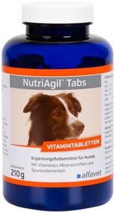 NutriAgil®Tabs Unité : 210 g Complément alimentaire pour chiens avec vitamines, minéraux et oligo-éléments délicieuses tablettes à mâcher
