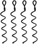 Spiral Shed Anchor Kit,maxant Ground Anchors 15 inches Heavy Duty Ground Screw Anchor 2/4 Pcs Ground Heavy Duty Shed Anchor Kit for Securing Tents,Canopies,Tarpaulins,Trampolines,Swings (4)