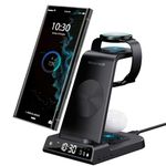 Wireless Charger for Samsung, NeotrixQI Charging Station with Clock for Galaxy Z Flip 6/Fold 6/S24 Ultra, Samsung Watch Charger for Galaxy Watch Ultra/7/6, Wireless Phone Charger for Galaxy Buds 3 Pro