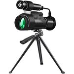 MORPICH Monocular-Telescope High Powered Monocular for Adults BAK4 Monocular for Smartphone Adapter Monocular Telescope Hunting Wildlife Bird Watching Travel Camping Hiking,12x50 Monocular Telescope