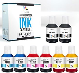 CMYi GI-26 Replacement Combo Pack Ink Bottles for Canon MAXIFY GX6020, GX7020, GX3020, GX5550, GX5020, GX6040, GX5520X, GX4020, GX6021, GX7021, GX7040 (2 Black, 2 Cyan, 2 Magenta, 2 Yellow)