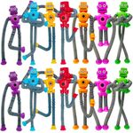 YAHAZORR Upgrade Pop Tubes Sensory Toys, 14 Packs Strong Telescopic Suction Cup Robot for Fidgety Kids Autism, Colourful Stretchy Robotsics Fidget Toys for Classroom Plane Travel Road Trip Toys