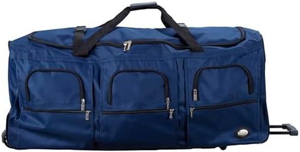 Rockland Rolling Duffel Bag, Navy, 40-Inch, Rolling Duffel Bag