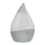 Crane Droplet Ultrasonic Small Air Humidifiers for Bedroom and Office, 0.5 Gallon Cool Mist Humidifier for Plants and Home, Humidifier Filters Optional, Grey