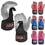 MRX Power Weight Lifting Straps Wrist Support Heavyduty Gym Training Bandage Cordura Hook Deadlifting Wraps Black