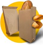 Simplelifeco UK 100 Light, Reinforced Paper Bread Bags | Brown Paper Bakery Bags for Food, Cakes & Homemade Bakes (7 x 15” + Side Gusset)