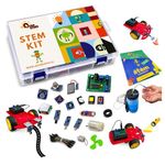 Quad Store STEM Robotics Learning Kit | 50+ DIY Electronics & Sensor Projects | Build Real Robot Cars & Science Models | Educational Gift with No Coding Plug & Play Modules for Kids Age 10+