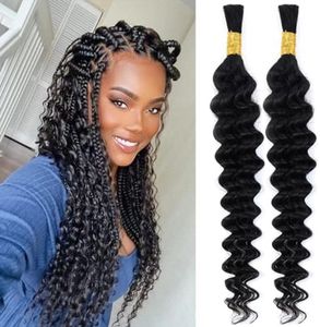 Selina Human Braiding Hair 1 Bundle 50g Loose Deep Human Hair Bulk Micro Braiding Hair Human Hair Deep Wave Bulk Human Hair For Braiding Natural Black Color (Loose Deep, 26inch)