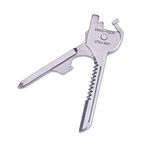 Multi Tool 6 in 1 Keychain Stainless Steel Key Portable Tool Outdoor Multitool for Bottle Opener Screwdriver Box Cutter