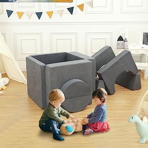 Garvee Ashlw-kidsofa Kid's Sofa, Grey