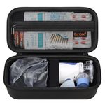 Canboc Hard Travel Case for Handheld Inhaler Nebulizer, Home Compression Nebulizer for Adults and Kids, Mesh Pocket fit Packets of Medication or Other Essentials, Black