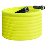 Socpuro Heavy Duty Garden Hose 5/8 in x 30 FT, Flexible Kink Resistant Water Hose with Swivel Grip Handle and 3/4" GHT Solid Aluminum Fittings for Watering and Washing