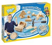 Totum 025042 King-Carpenter Set Parts, Nails and Wooden Hammer, Wood Color, Medium