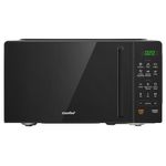 COMFEE' 20L Digital Microwave Oven, 700W Compact Countertop Microwave with Inverter, 6 Auto Menus, Multi-Stage Cooking, ECO Mode, Express Cook, Black - CMO-EM202NF(BK)