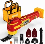 Cordless Oscillating Tool Compatible with DeWalt 20V Battery(Tool Only), 21,000 OPM Upgraded Brushless 20V Oscillating Multi-tool with 6 Speed, LED Light, DIYtoolifz 4.5° Oscillating Tool for Cutting