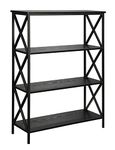 Convenience Concepts Tucson 4-Tier Bookcase, Black