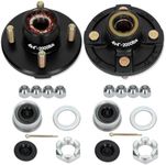 2 Sets 4 Lug Trailer Hub Kit for 2000 Lbs, for 1'' BT9 Straight Axle Spindle Trailer hub 4 lug, Prelubricated L44643 Bearings 4×4 Trailer Axle Kit, Boat Trailer Hubs 4 Lug(only for Straight Spindle)