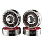 TwoLions High Speed 608RS Stainless Steel Hybrid Black Ceramic Bearings for Inline Skates or Skateboard or Scooter or Quad Roller Skates (Pack of 8)