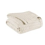 All Season Luxurious 100% Cotton Blanket Full/Queen, Ivory