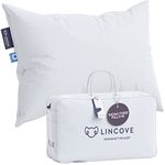 Lincove Signature 100% Natural Canadian White Down Luxury Sleeping Pillow - 800 Fill Power, 500 Thread Count Cotton Shell, Made in Canada, King - Medium, 1 Pack