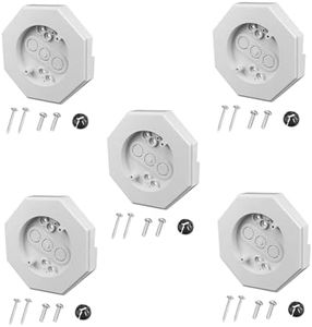 8141-5 White PVC Vertical Siding Lamp Octagon Mounting Kit(5pack) with Built-in Electrical Box,for 1/2 in Outdoor Vertical Siding Lap 2-Year Qa