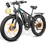 Dual Motor 3000W Peak Electric Bike for Adults Women Men, Electric Bicycle 52V23AH Battery, Up to 37MPH 87 Miles Range, Full Suspension, Hydraulic Disc Brake E-bike with 26*4" Fat Tire for All Terrain