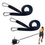 CORECISE Weight Sled Pulling Strap Belt,Sled Trainer Pull Leash of Sled Harness,for Strength Speed Agility Training (Strap 2pcs)