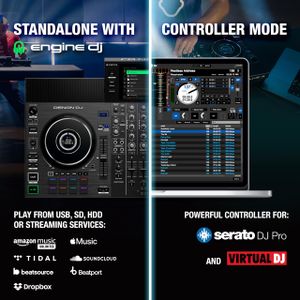 Denon DJ SC LIVE 4 Controller – 4-Deck Standalone, Black
