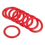 PATIKIL Carnival Ring-Toss Rings 4cm ID, 24 Pack Plastic Hoop for Outdoor Party Favor Game Booth, Red